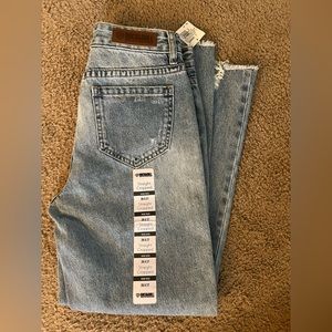 Rock&Roll denim straight cropped jeans